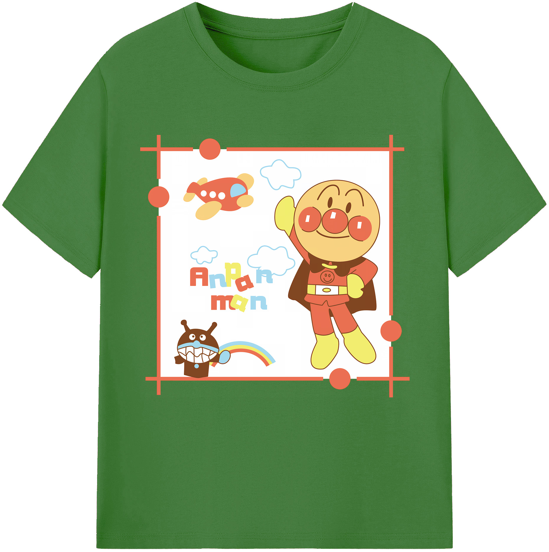 （画像用） アンパンマン Anpanman レディースカジュアルプリントTシャツ（綿100％）